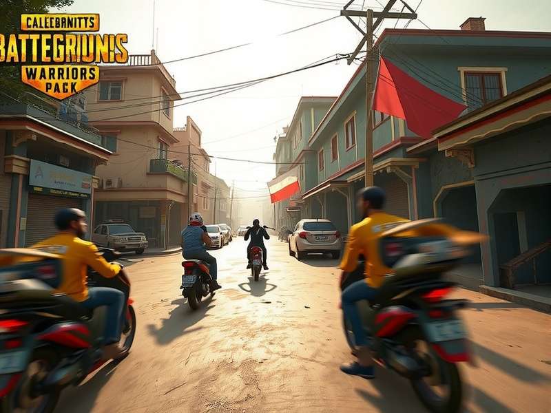 PUBG Bharat Warriors gameplay showing players fighting in an Indian street setting